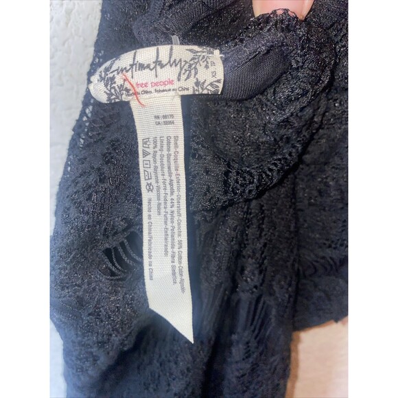 Free People Intimately Black dress Lace Sexy Crochet XS HOCO fairy goth - Picture 13 of 13